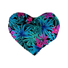 Leaves Picture Tropical Plant Standard 16  Premium Heart Shape Cushions by Wegoenart