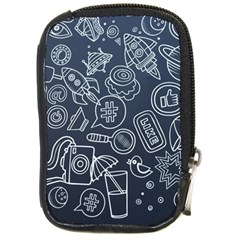 Internet Planets Drinks Computers Compact Camera Leather Case by Wegoenart