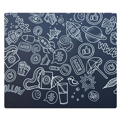 Internet Planets Drinks Computers Double Sided Flano Blanket (small)  by Wegoenart