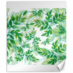 Leaves Green Pattern Nature Plant Canvas 8  X 10  by Wegoenart