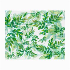 Leaves Green Pattern Nature Plant Small Glasses Cloth (2 Sides) by Wegoenart