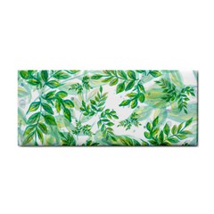 Leaves Green Pattern Nature Plant Hand Towel by Wegoenart