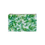 Leaves Green Pattern Nature Plant Cosmetic Bag (Small) Front