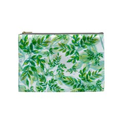 Leaves Green Pattern Nature Plant Cosmetic Bag (medium) by Wegoenart