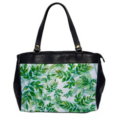 Leaves Green Pattern Nature Plant Oversize Office Handbag by Wegoenart