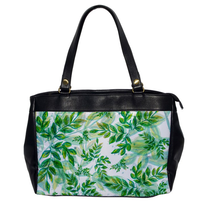 Leaves Green Pattern Nature Plant Oversize Office Handbag