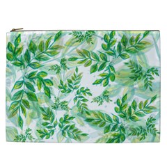 Leaves Green Pattern Nature Plant Cosmetic Bag (xxl) by Wegoenart