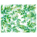 Leaves Green Pattern Nature Plant Double Sided Flano Blanket (Medium)  60 x50  Blanket Front