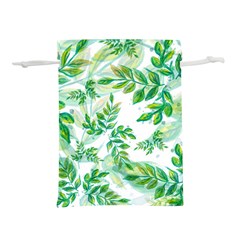 Leaves Green Pattern Nature Plant Lightweight Drawstring Pouch (s) by Wegoenart