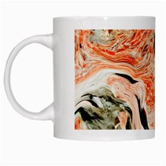 Marble Texture White Pattern White Mugs by Wegoenart