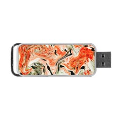 Marble Texture White Pattern Portable Usb Flash (two Sides)