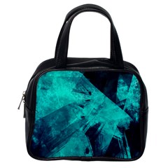 Background Texture Pattern Blue Classic Handbag (one Side) by Wegoenart