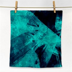 Background Texture Pattern Blue Face Towel by Wegoenart