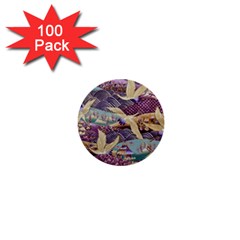 Textile Fabric Cloth Pattern 1  Mini Buttons (100 pack) 