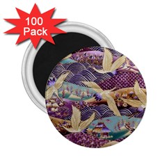 Textile Fabric Cloth Pattern 2 25  Magnets (100 Pack)  by Wegoenart