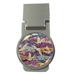 Textile Fabric Cloth Pattern Money Clips (Round)  Front