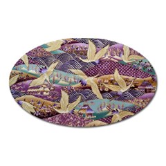 Textile Fabric Cloth Pattern Oval Magnet