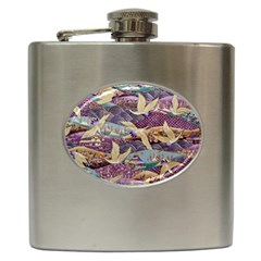 Textile Fabric Cloth Pattern Hip Flask (6 Oz) by Wegoenart