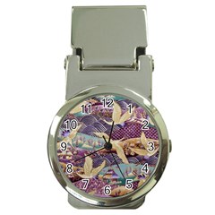 Textile Fabric Cloth Pattern Money Clip Watches