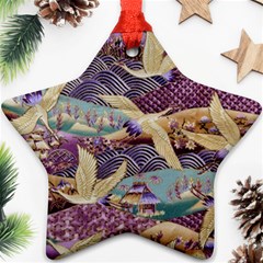 Textile Fabric Cloth Pattern Star Ornament (Two Sides)