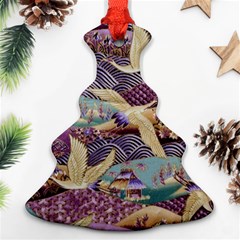 Textile Fabric Cloth Pattern Christmas Tree Ornament (two Sides) by Wegoenart