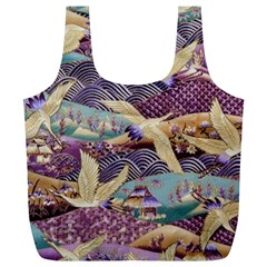 Textile Fabric Cloth Pattern Full Print Recycle Bag (XL)