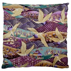 Textile Fabric Cloth Pattern Large Flano Cushion Case (One Side)