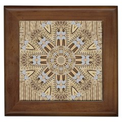 Wood And Wood With Hearts And More Wood Ornate Framed Tile by pepitasart