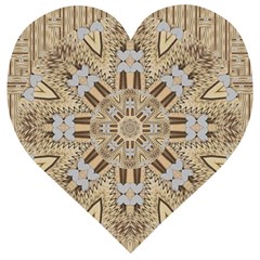 Wood And Wood With Hearts And More Wood Ornate Wooden Puzzle Heart by pepitasart