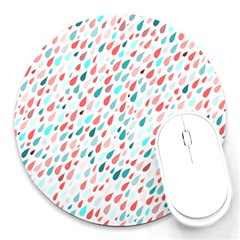 Rainy Day Pattern Round Mousepads by HelgaScand