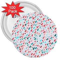 Rainy Day Pattern 3  Buttons (100 Pack)  by HelgaScand