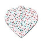 Rainy Day Pattern Dog Tag Heart (One Side) Front