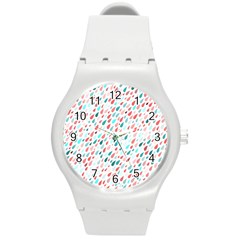 Rainy Day Pattern Round Plastic Sport Watch (m) by HelgaScand