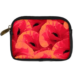 Poppies  Digital Camera Leather Case by HelgaScand