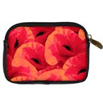 Poppies  Digital Camera Leather Case Back