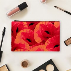 Poppies  Cosmetic Bag (medium) by HelgaScand