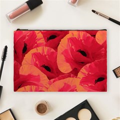 Poppies  Cosmetic Bag (large) by HelgaScand