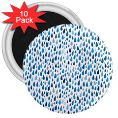 Rain Drops 3  Magnets (10 Pack)  by HelgaScand