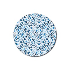 Rain Drops Rubber Round Coaster (4 Pack)  by HelgaScand