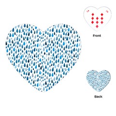 Rain Drops Playing Cards Single Design (heart)