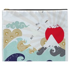 Mountain Sun Japanese Illustration Cosmetic Bag (xxxl) by Vaneshart