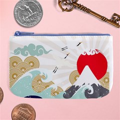 Mountain Sun Japanese Illustration Large Coin Purse by Vaneshart