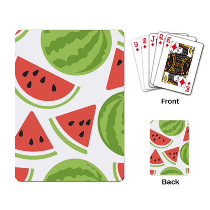 Watermelon Juice Auglis Clip Art Watermelon Playing Cards Single Design (Rectangle)