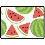 Watermelon Juice Auglis Clip Art Watermelon Double Sided Fleece Blanket (Large)  80 x60  Blanket Back