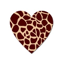 Animal Print Giraffe Patterns Heart Magnet by Vaneshart