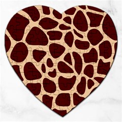 Animal Print Giraffe Patterns Jigsaw Puzzle (heart) by Vaneshart