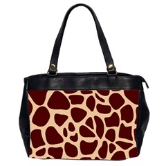 Animal Print Giraffe Patterns Oversize Office Handbag (2 Sides) by Vaneshart