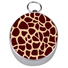 Animal Print Giraffe Patterns Silver Compasses