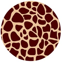 Animal Print Giraffe Patterns Wooden Bottle Opener (round) by Vaneshart