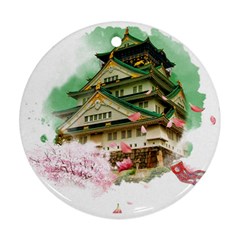 Osaka Castle Nagoya Castle Kumamoto Castle Ornament (round) by Vaneshart